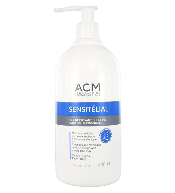Acm Sensitélial Gel nettoyant surgras – 500 ml