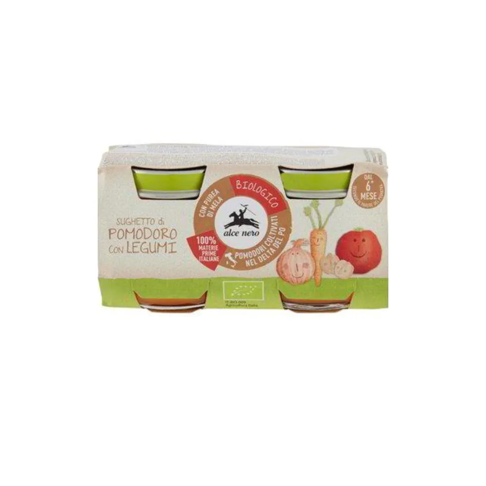 Alce Nero Sauce Tomate Aux Légumineuses Bio 2x80g