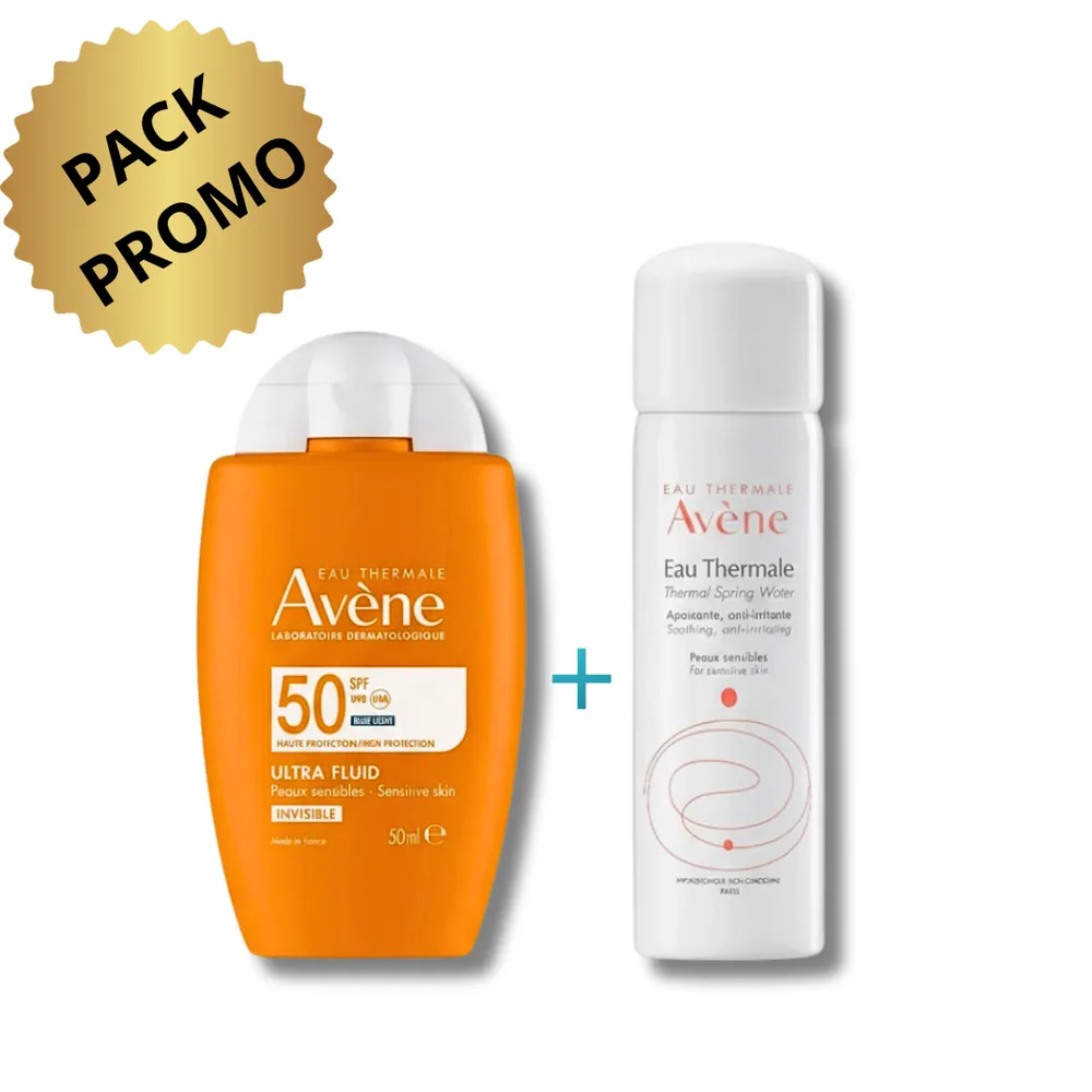 Avene Ecran Ultra Fluide Invisible SPF50 50ml+Eau Thermale Pack