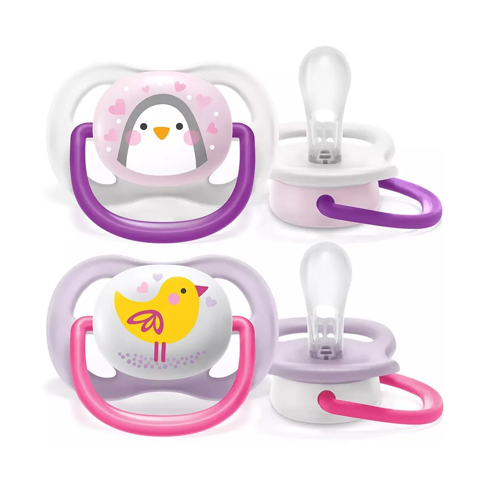 Avent Sucette Ortho 0-6m Girl Peng/bird Scf080/06