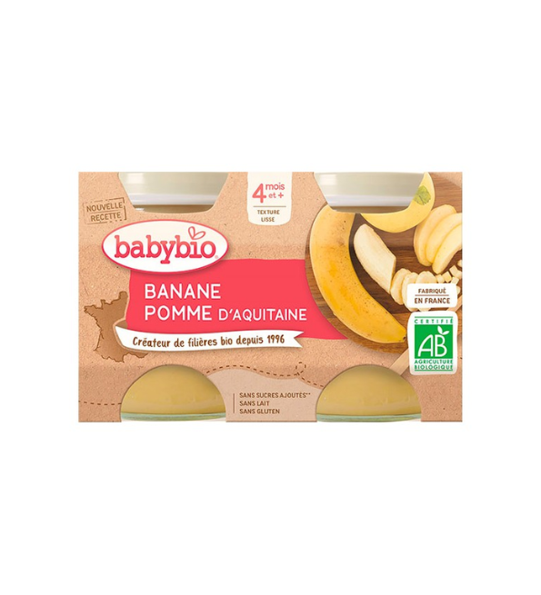 BABYBIO PETIT POT POMME BANANE 2 x 130G