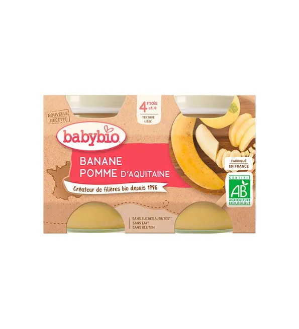Babybio Petit Pot Pomme Banane 2 X 130g
