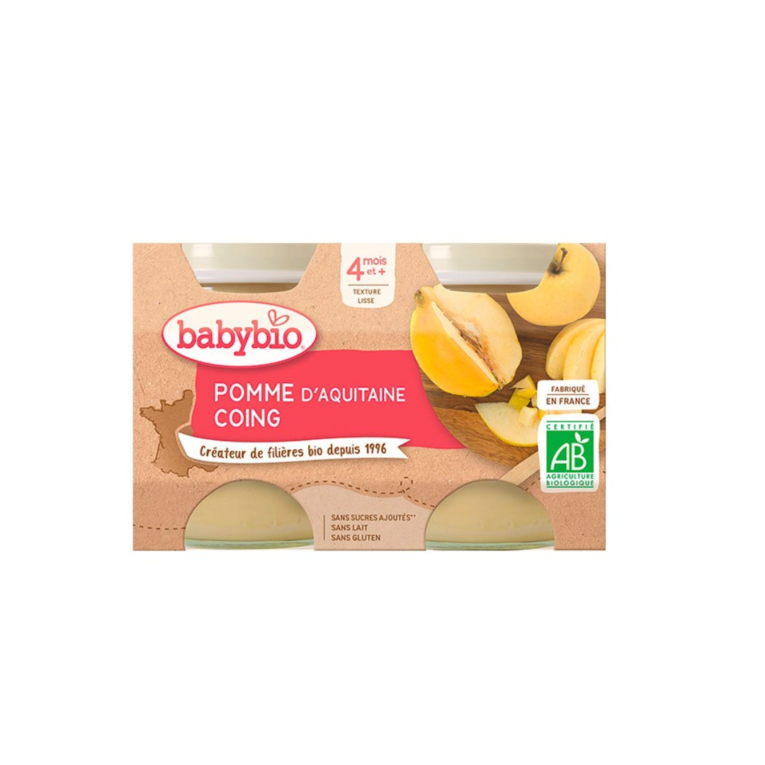 BABYBIO PETIT POT POMME COING 2 x 130G