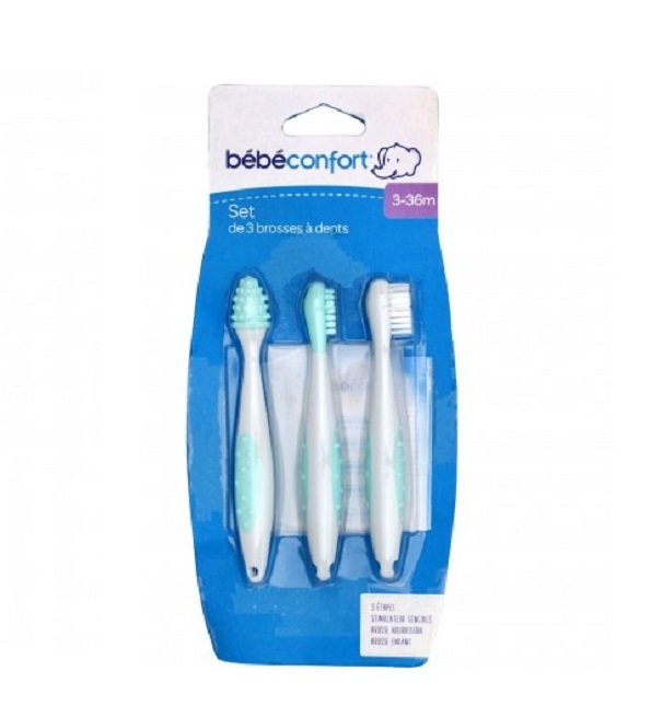 Bébé Confort Set de 3 Brosses à Dents 3-36Mois