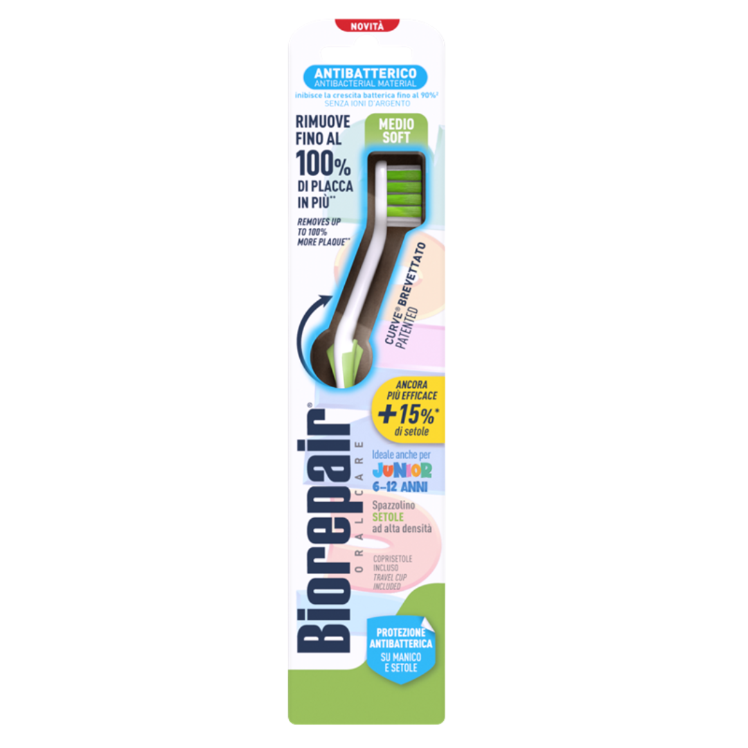 Biorepair Brosse A dents Junior 6-12 Aans Medium soft