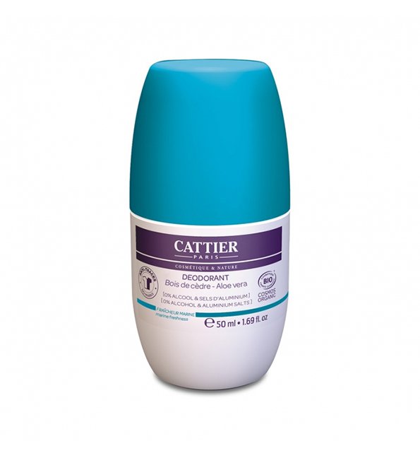 Cattier Déodorant Roll-on Fraicheur Marine 50ml