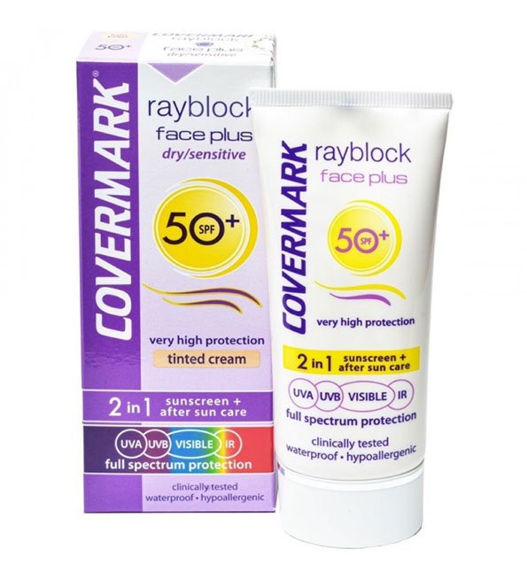 Covermark rayblock face plus Teinte Dry sensitive spf50+ 50ml