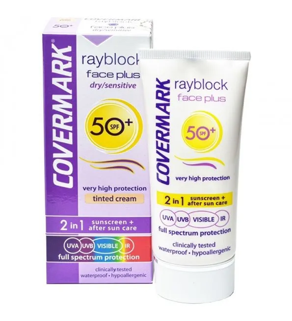 Covermark rayblock face plus Teinte Dry sensitive SPF50+ 50ml