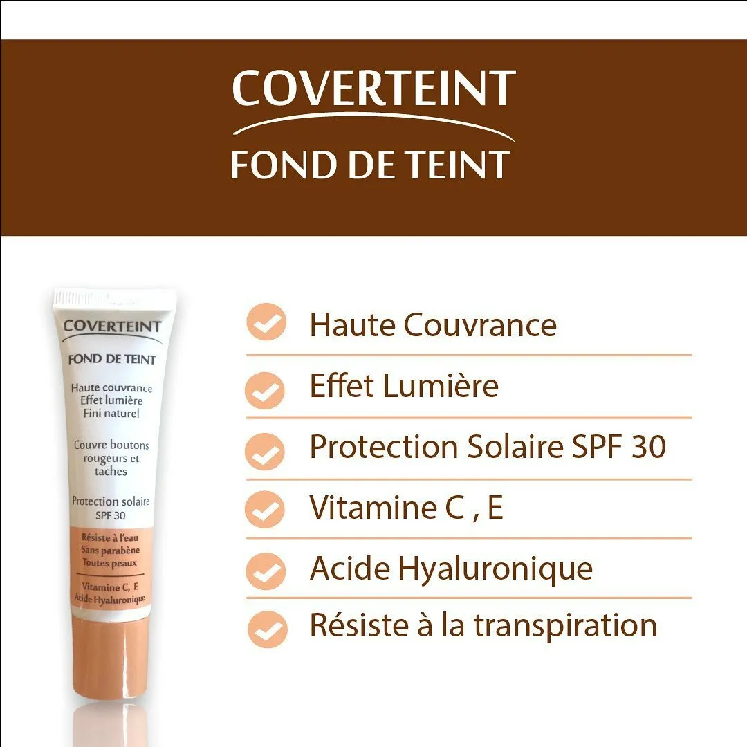 Coverteint Fond de Teint N°12 Beige Clair Spf30 30ml