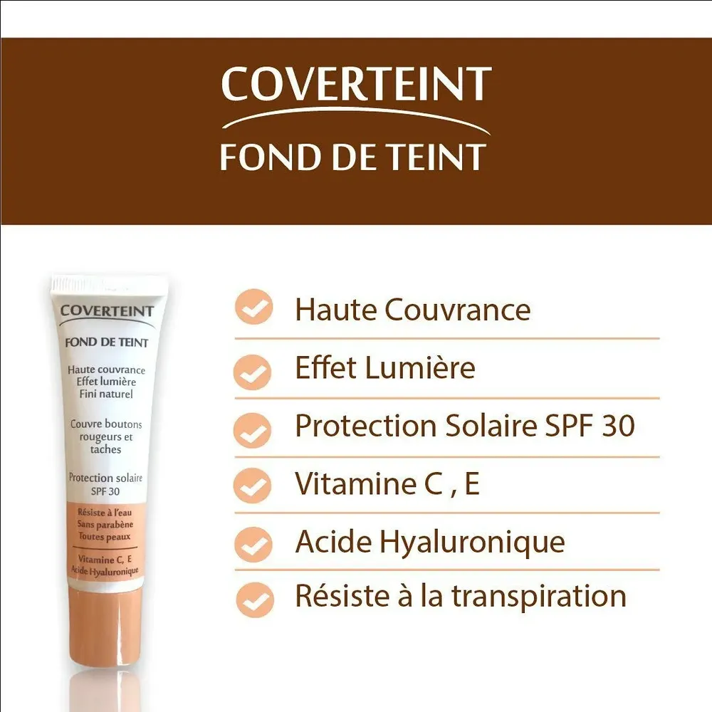 Coverteint Fond de Teint N°13 Beige Rose SPF30 30ml