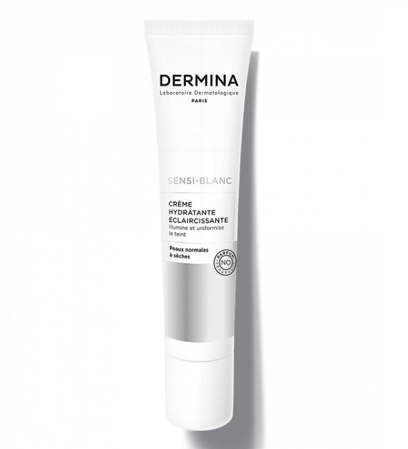 DERMINA SENSI-BLANC CREME HYDRATANTE ECLAIRCISSANTE PEAUX NORMALES A SECHES 40ML