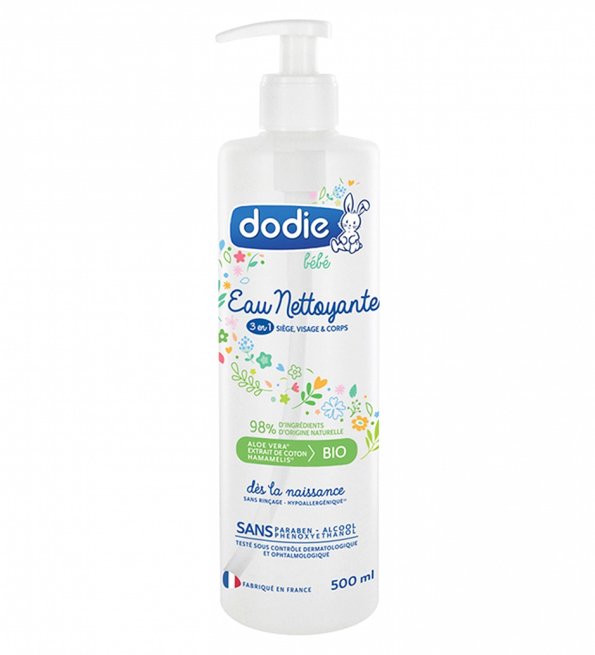 Dodie – Eau nettoyante 3 en 1 flacon Pompe – 500 ml