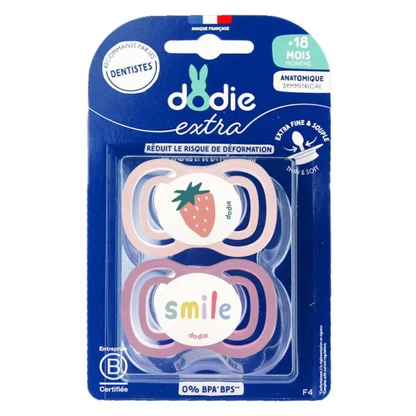 Dodie Sucette +18mois Duo Extra Fine Rose F4