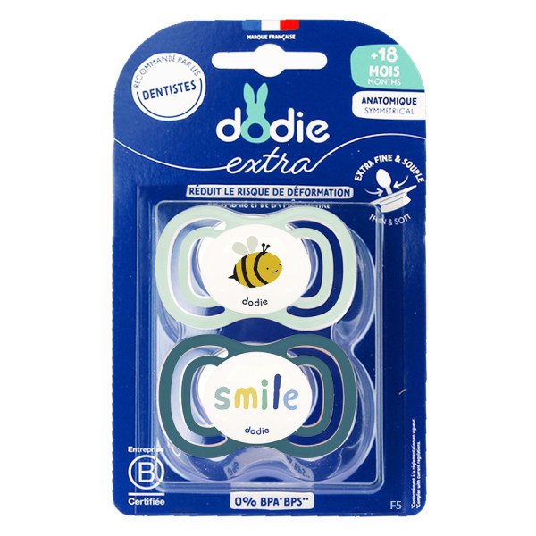 Dodie Sucette +18mois Duo Extra Fine Vert F6
