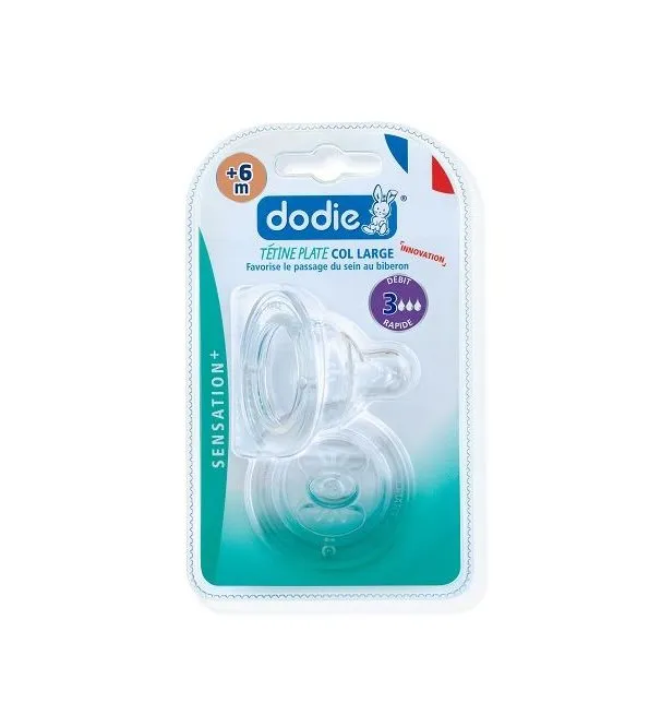 Dodie Tetine Plate Sensation+ Anti Colique D3 +6m X2