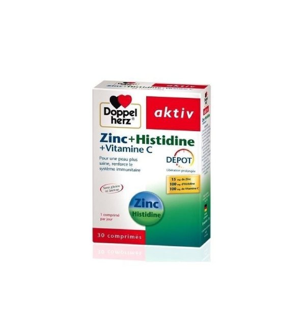 Doppel Herz Zinc+Histidine+Vitamine C 30 Comprimés