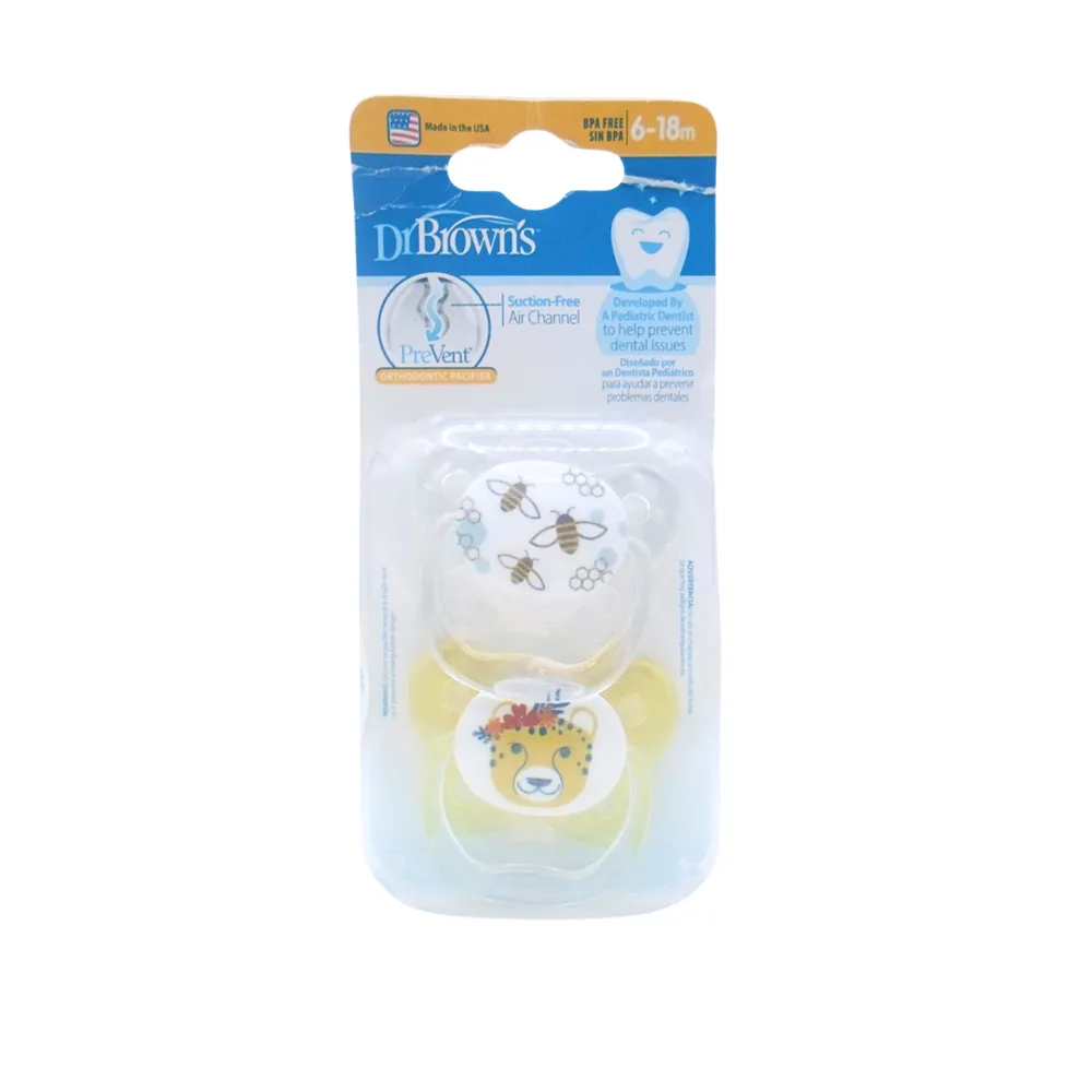 Dr Brown's 2 Sucette Betterfly Shield 6-12m