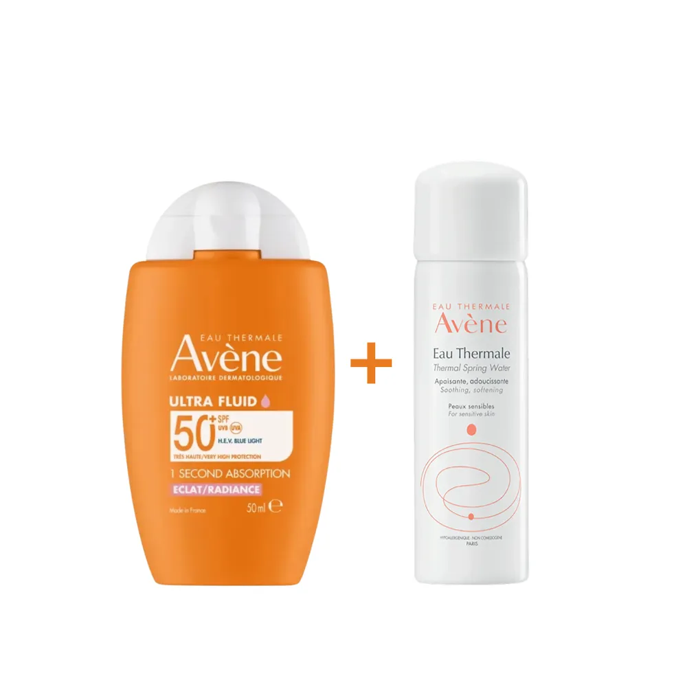 EAU THERMALE AVÈNE Ecran Ultra Fluid Radiance SPF50+ 50ml = Eau Thermale Offerte