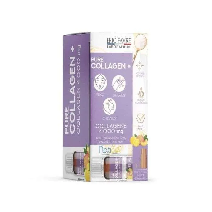 Eric Favre Pure Collagen + 10*15ml Peche Et Citron