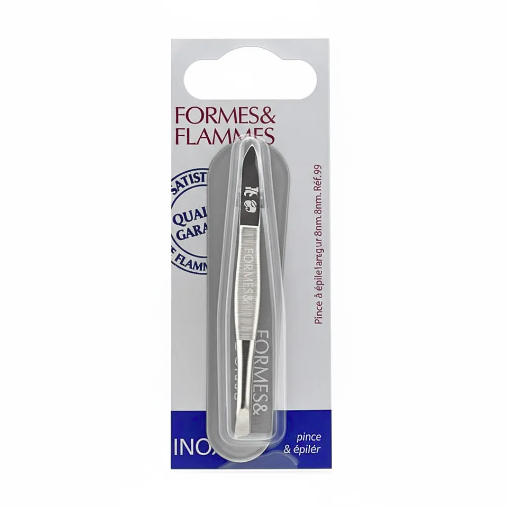 Formes&Flammes Pince A Epiler Acier Forge Nikele Longue Mors Carres 9cm Refrence 18