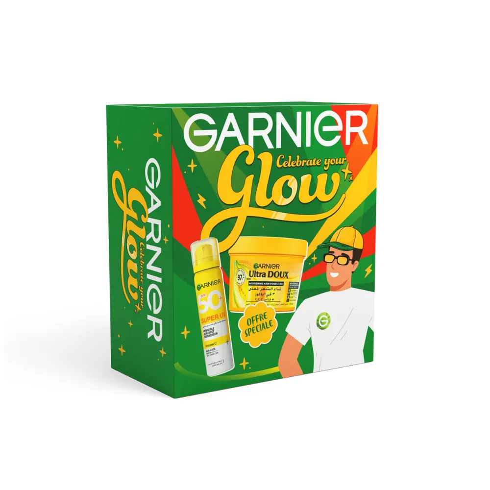 Garnier Nourishing Hair Food+Super UV SPF50 + Spray Coffret