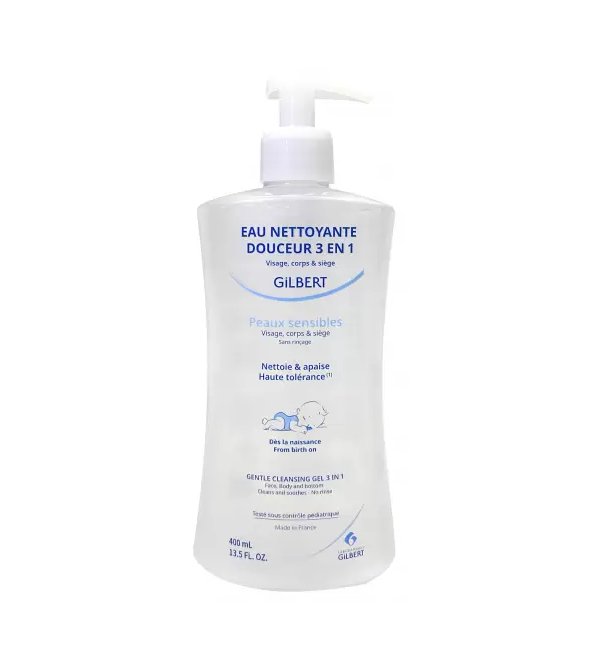 Gilbert Eau Nettoyante Douceur 3en1 Bebe 400ml
