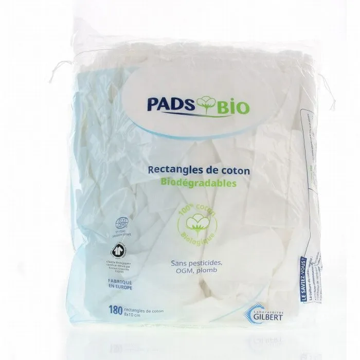 Gilbert Pads Bio Rectangles De Coton 8x10cm
