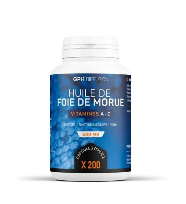GPH Diffusion Huile de Foie de Morue – 200 Capsules