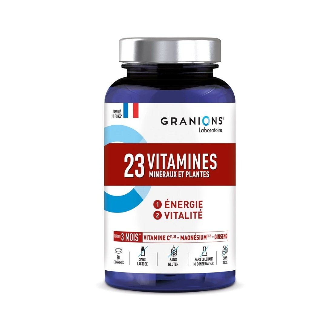 GRANIONS – 23 vitamines minéraux et plantes B90 comprimés