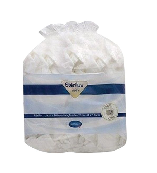 Hartmann Sterilux Pads Rectangles de coton 200 Pièces