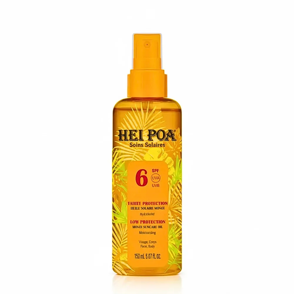 Hei Poa Huile Solaire Monoi Hydratante SPF6