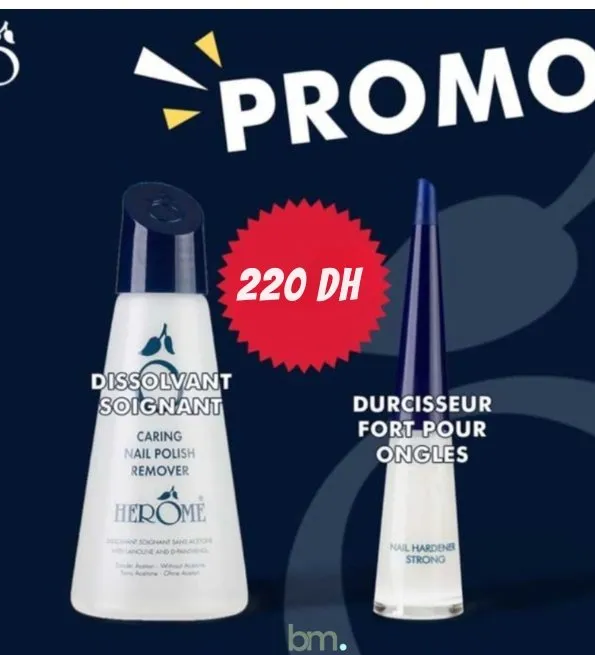 Herome Pack Durcisseur Fort Pour Ongles + Dissolvant