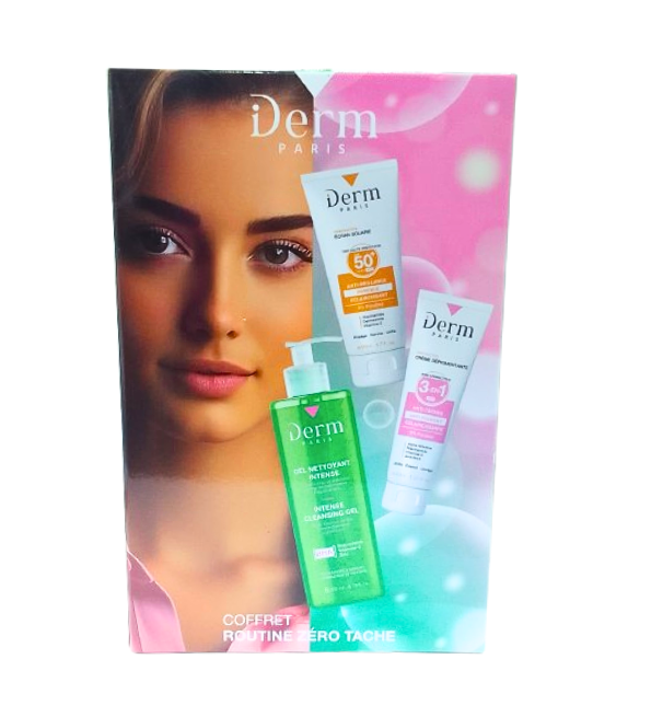 IDerm Coffret Routine Zero Tache  Gel Intense+Creme depigmentante+Ecran