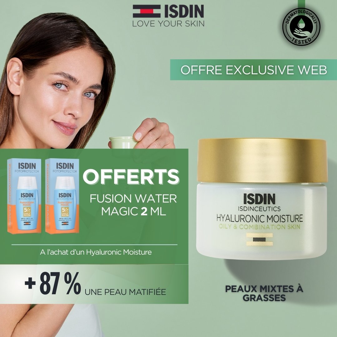 ISDIN Isdinceutics Hyaluronic Moisture Oily & Combination Skin 50g = Fusion Water Magic 2ml Offerts