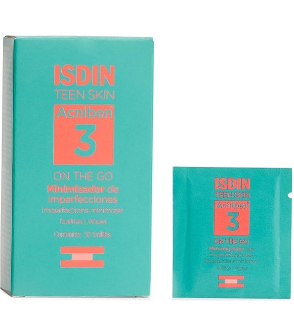 ISDIN Teen Skin Acniben 3 On The Go Minimiseur d'Imperfections 30 Unités