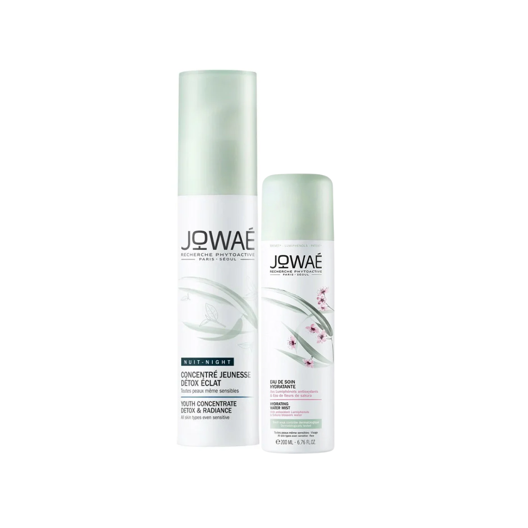 Jowae Concentre jeunesse detox eclat nuit 30ml + Eau de soin 50ml pack