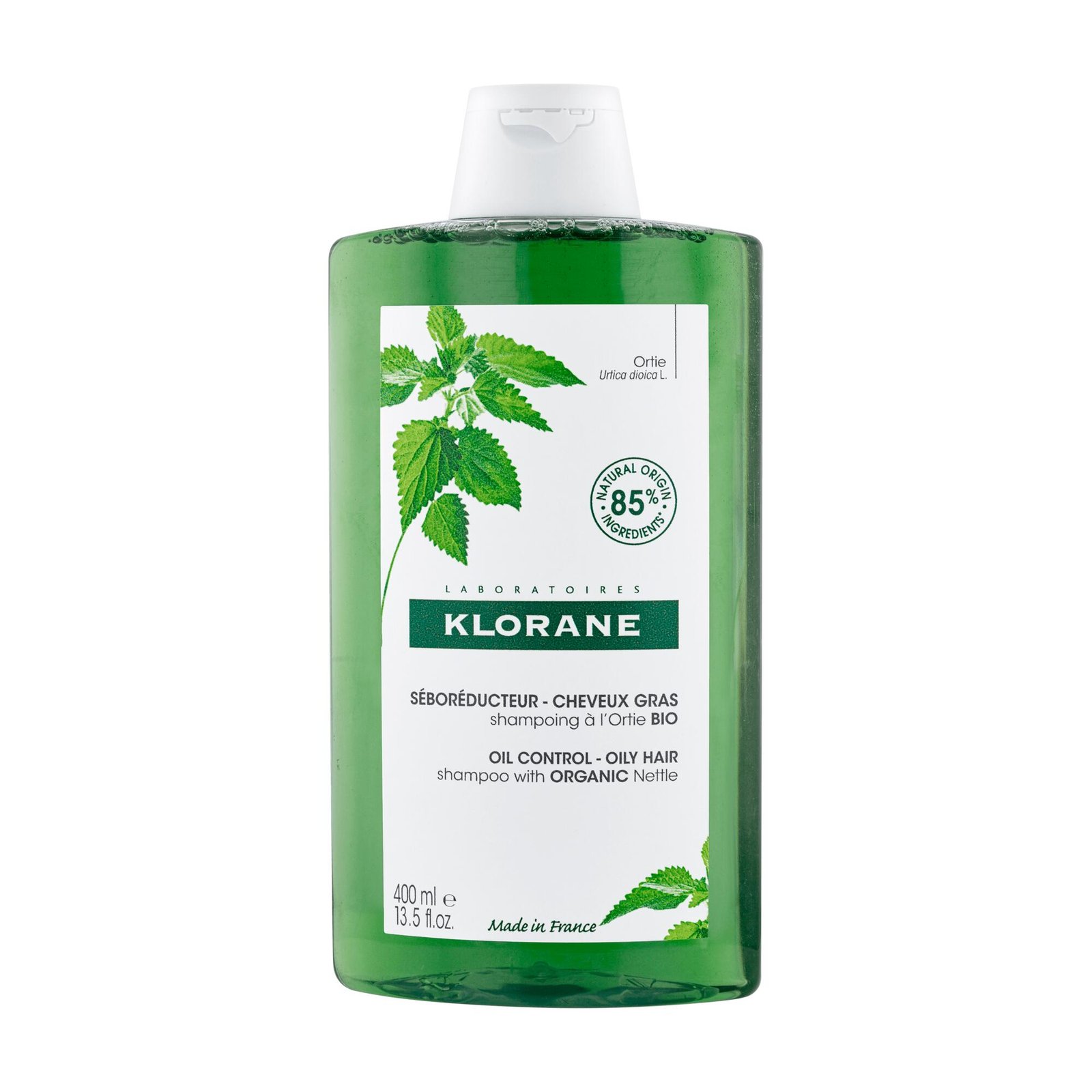 Klorane – Shampoing Séboréducteur à l'Ortie BIO – Cheveux gras 400 ml