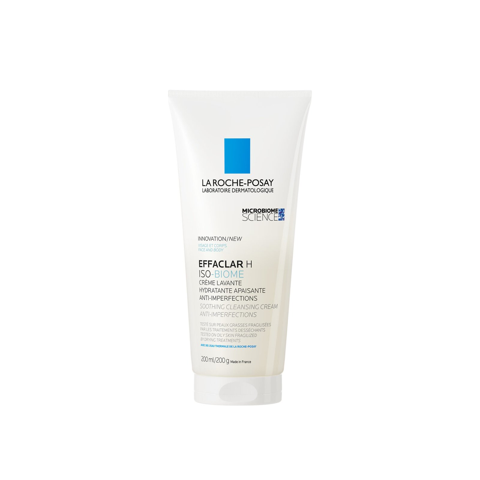 La-Roche-Posay EFFACLAR H ISO-BIOME Crème Nettoyante | Peau sèche à tendance acnéique | 390ml