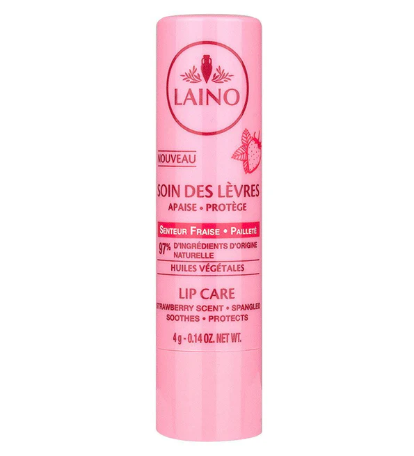 Laino Soin Des Lèvres Pailleté Senteur Fraise – 4 G