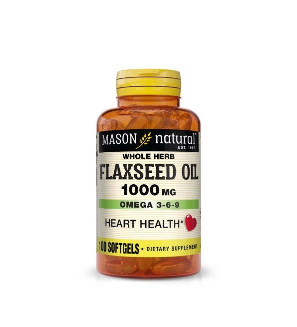Mason Natural Flaxseed Oil 1000 mg 100 Softgels