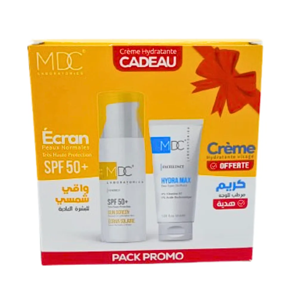 MDC Synergy Ecran Solaire Peaux Normal A Mix SPF50+ 50ml+Hydra Max Creme Pack