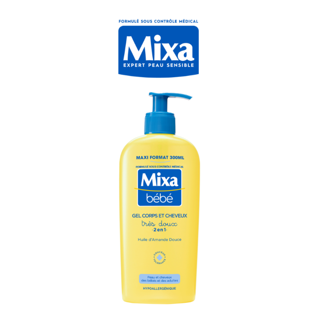 MIXA Gel Très Doux 2 En 1 Corps Et Cheveux 300ml