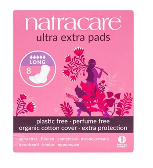 Natracare Serviette Ultra Extra Long 8 Unités