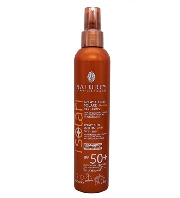 Natures Isolari Spray Fluide Solaire Baby Spf50+ 200ml