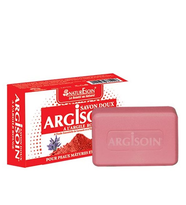 NaturEsoin Argisoin Savon à l'Argile Rouge- 125 G