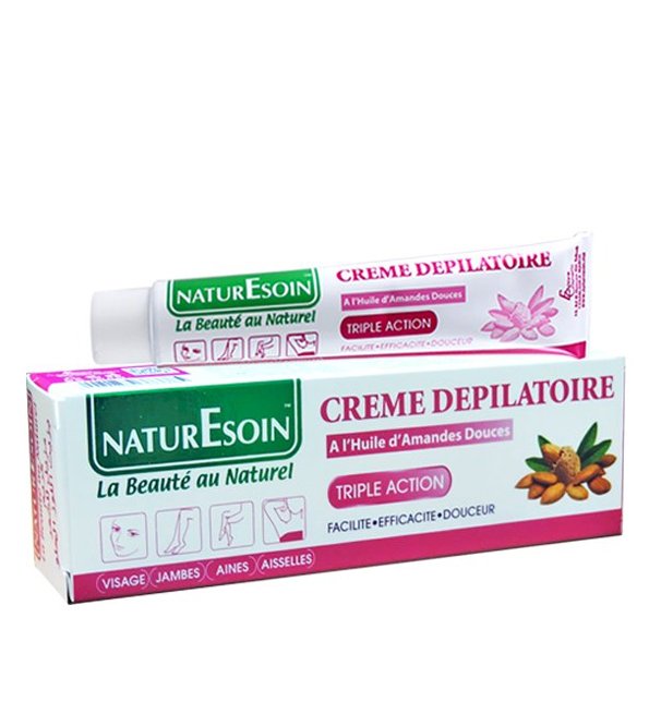 NaturEsoin Crème Dépilatoire à l'Huile d'Amandes Douces – 50 ml