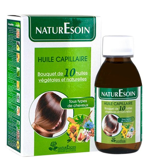 NaturEsoin Huile Capillaire 10 Bain d'Huiles Végétales – 125 ml