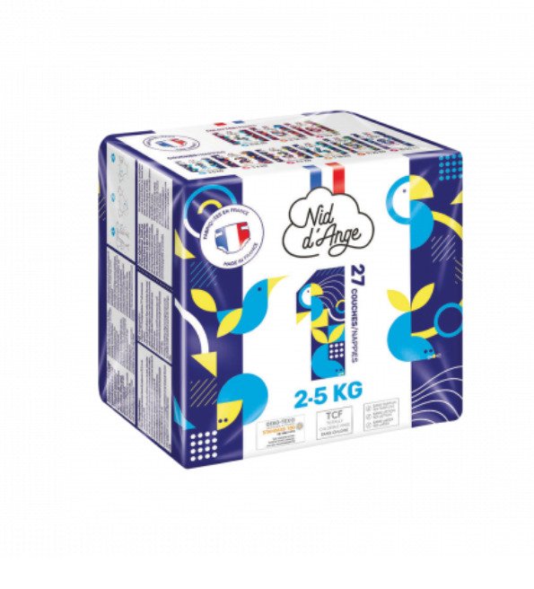 Nid d'ange Couche Taille 1 2/5kg 27pieces