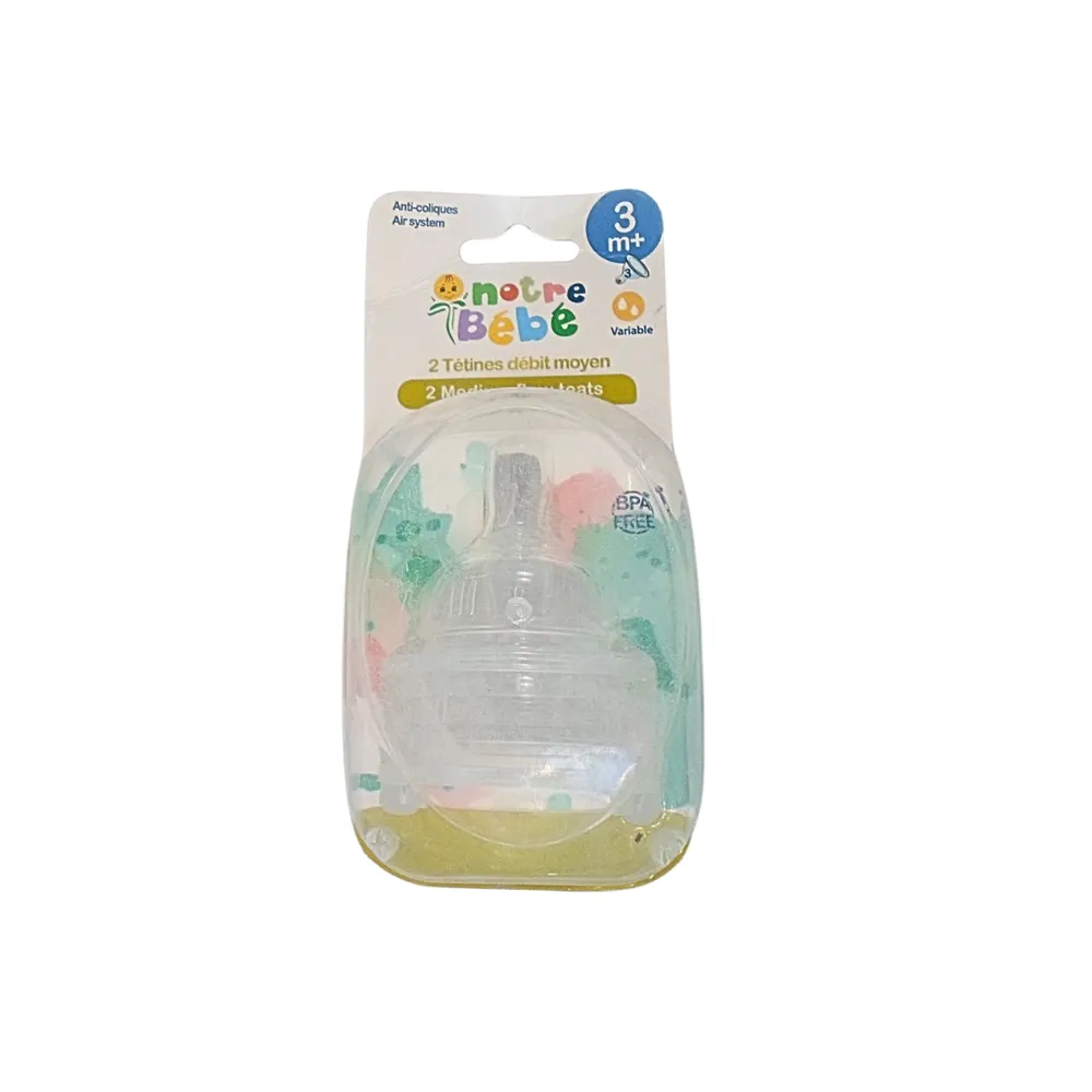 Notre Bebe 2 Tetines debit +0m Variable