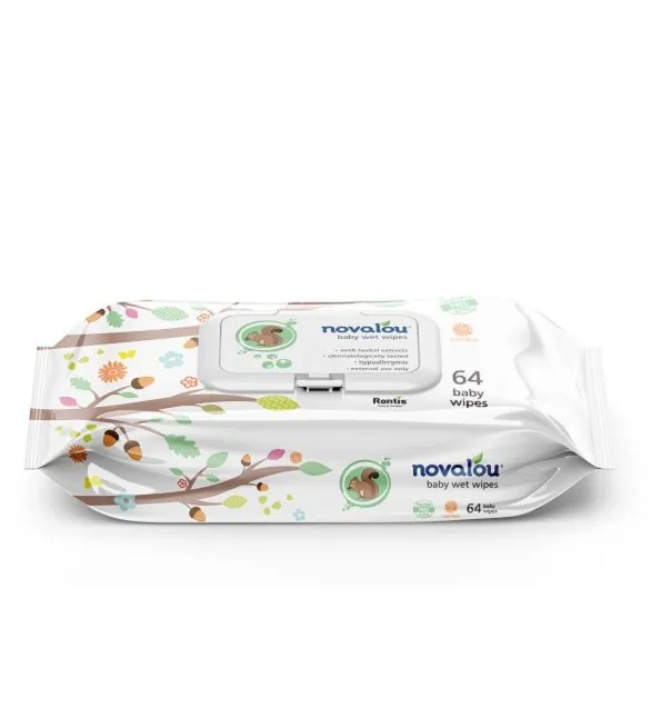 Novalou Baby Lingettes 64 Pieces